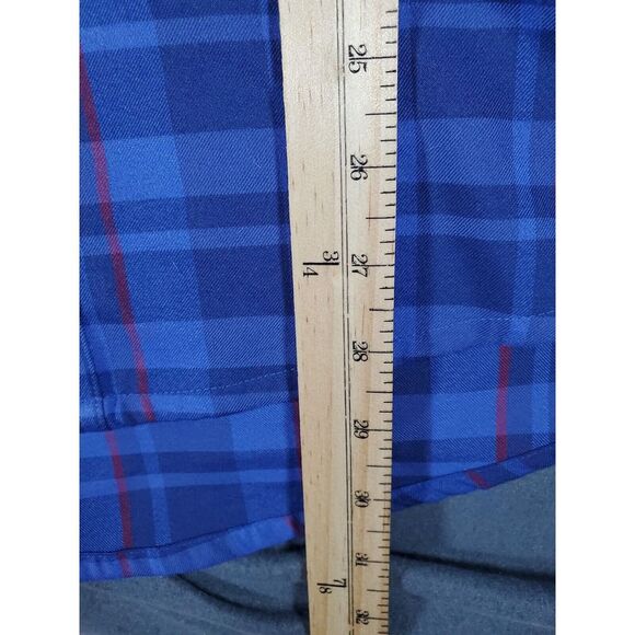 Cabela's Mens Blue/ Purple Long Sleeve  Plaid Button Up Shirt Large - Picture 4 of 5